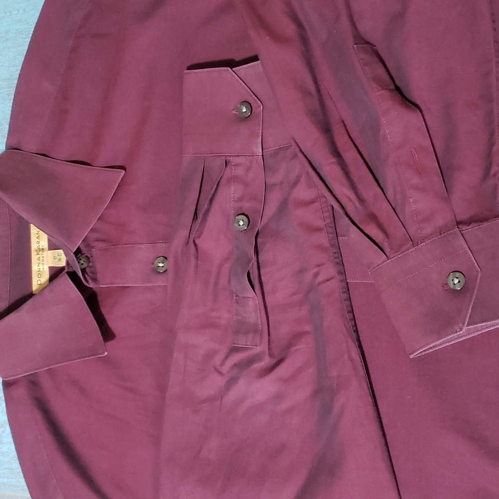 Donna Karan GOLD LABEL iridescent button up long sleeve dress shirt